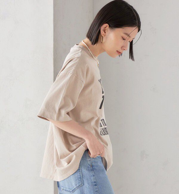 SHIPS for women「【SHIPS別注】81BRANCA:5分袖 ロゴ TEE 24SS 」|Tシャツ・カットソー|