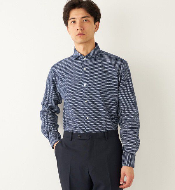 SHIPS Colors 「SHIPS Colors:ワイドカラー プリント ドレス ネルシャツ」|シャツ・ブラウス|