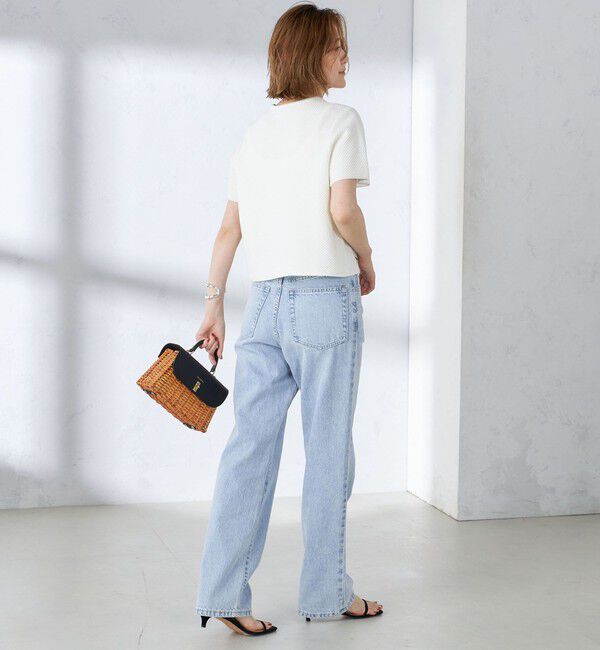 SHIPS for women「【WEB限定】〈手洗い可能〉ハイツイスト コットン ビジュー カノコ ニット」|プルオーバー|