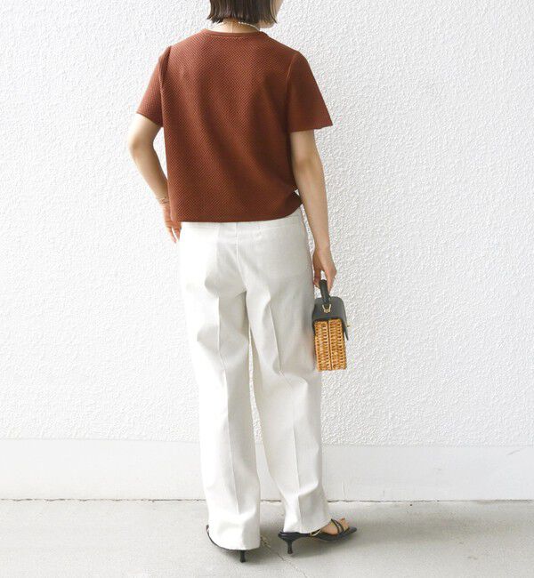 SHIPS for women「【WEB限定】〈手洗い可能〉ハイツイスト コットン ビジュー カノコ ニット」|プルオーバー|