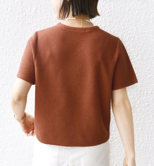 SHIPS for women「【WEB限定】〈手洗い可能〉ハイツイスト コットン ビジュー カノコ ニット」|プルオーバー|