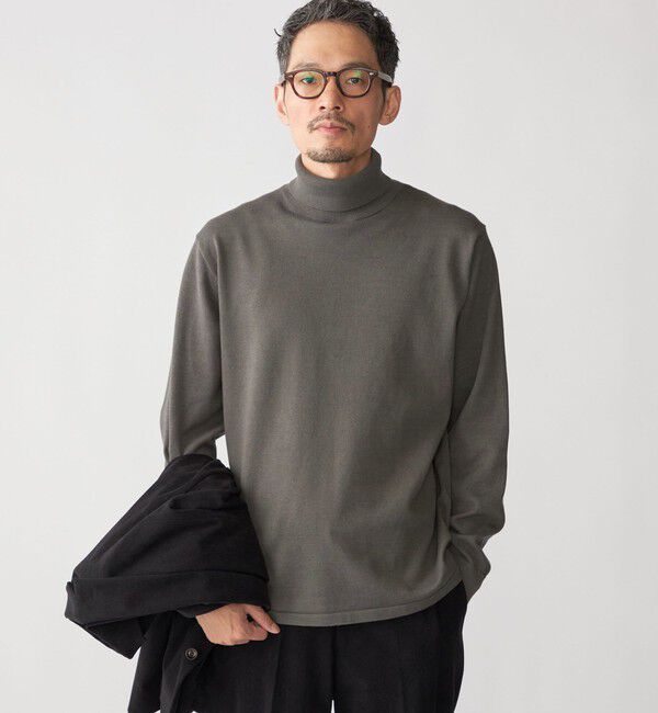 SHIPS「SHIPS: ハイゲージ コットン ウール タートルネック ニット」|ニット・セーター|