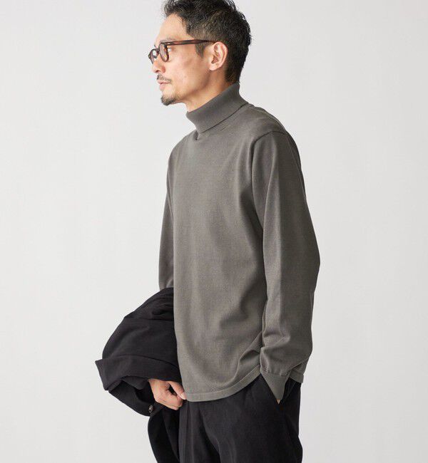 SHIPS「SHIPS: ハイゲージ コットン ウール タートルネック ニット」|ニット・セーター|