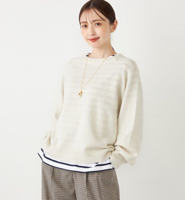 SHIPS Colors 「SHIPS Colors:フォックス アンゴラ ミックス クルーネック ニット」|ニット・セーター|