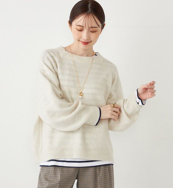 SHIPS Colors 「SHIPS Colors:フォックス アンゴラ ミックス クルーネック ニット」|ニット・セーター|