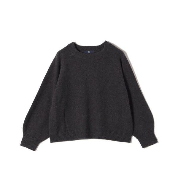 SHIPS Colors 「SHIPS Colors:フォックス アンゴラ ミックス クルーネック ニット」|ニット・セーター|ダークグレー