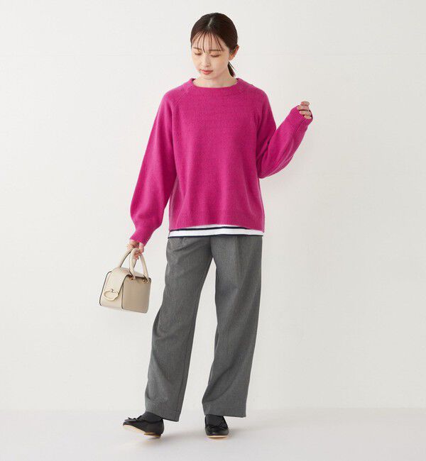 SHIPS Colors 「SHIPS Colors:フォックス アンゴラ ミックス クルーネック ニット」|ニット・セーター|