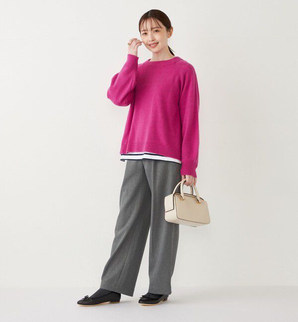 SHIPS Colors 「SHIPS Colors:フォックス アンゴラ ミックス クルーネック ニット」|ニット・セーター|