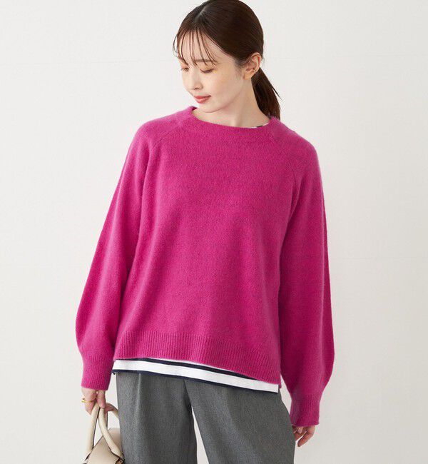 SHIPS Colors 「SHIPS Colors:フォックス アンゴラ ミックス クルーネック ニット」|ニット・セーター|