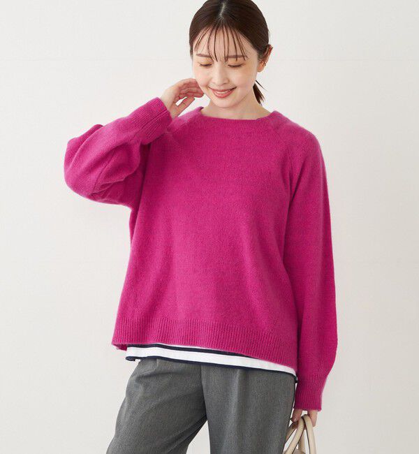 SHIPS Colors 「SHIPS Colors:フォックス アンゴラ ミックス クルーネック ニット」|ニット・セーター|