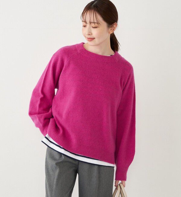 SHIPS Colors 「SHIPS Colors:フォックス アンゴラ ミックス クルーネック ニット」|ニット・セーター|