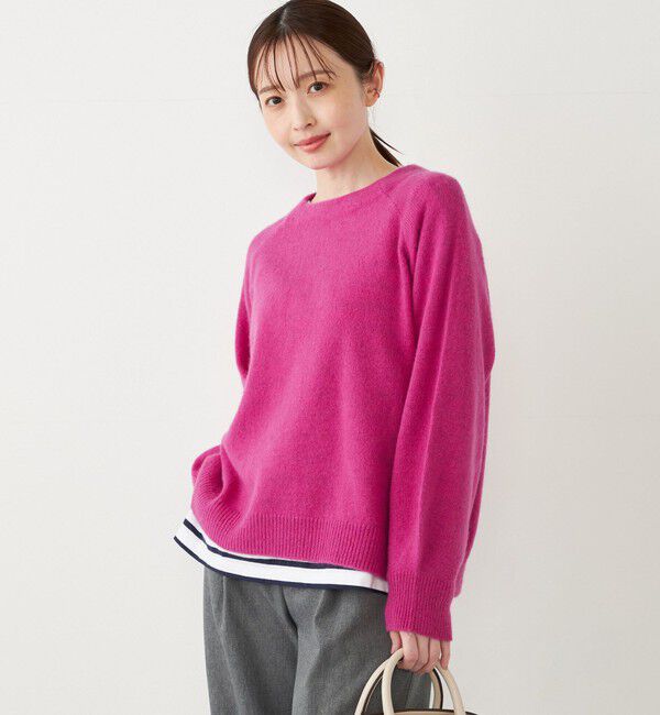 SHIPS Colors 「SHIPS Colors:フォックス アンゴラ ミックス クルーネック ニット」|ニット・セーター|