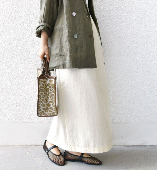 SHIPS for women「〈手洗い可能〉シアー シャイニー ウエスト ゴム ギャザー スカート」|スカート|