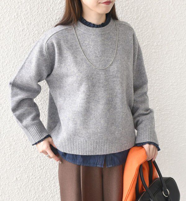 SHIPS Colors 「SHIPS Colors:〈手洗い可能〉CASHMILE(R) サドルショルダー ニット」|ニット・セーター|