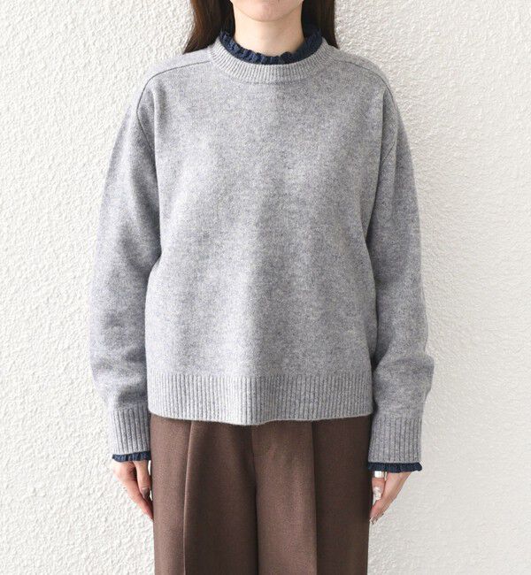 SHIPS Colors 「SHIPS Colors:〈手洗い可能〉CASHMILE(R) サドルショルダー ニット」|ニット・セーター|