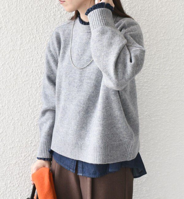 SHIPS Colors 「SHIPS Colors:〈手洗い可能〉CASHMILE(R) サドルショルダー ニット」|ニット・セーター|