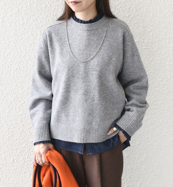 SHIPS Colors 「SHIPS Colors:〈手洗い可能〉CASHMILE(R) サドルショルダー ニット」|ニット・セーター|