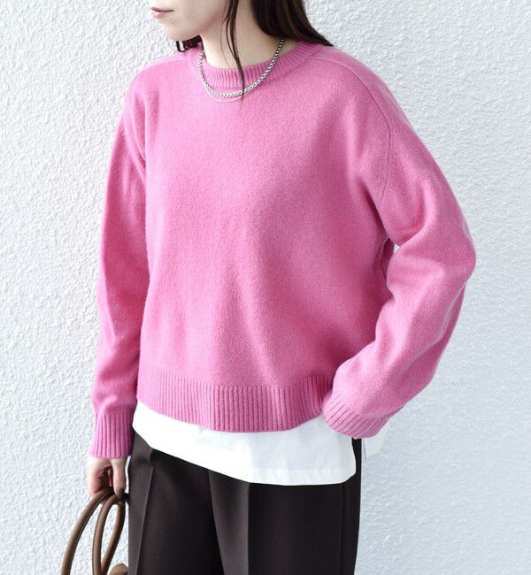 SHIPS Colors 「SHIPS Colors:〈手洗い可能〉CASHMILE(R) サドルショルダー ニット」|ニット・セーター|