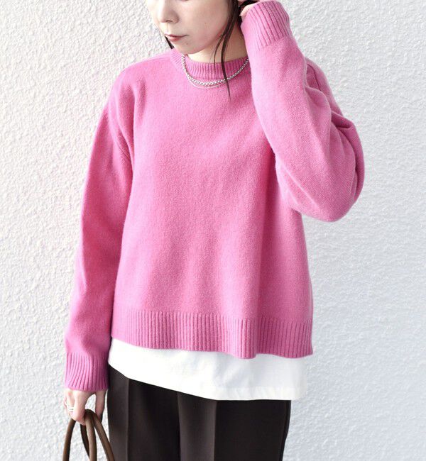 SHIPS Colors 「SHIPS Colors:〈手洗い可能〉CASHMILE(R) サドルショルダー ニット」|ニット・セーター|