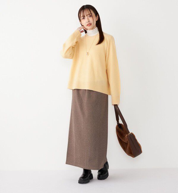 SHIPS Colors 「SHIPS Colors:〈手洗い可能〉CASHMILE(R) サドルショルダー ニット」|ニット・セーター|