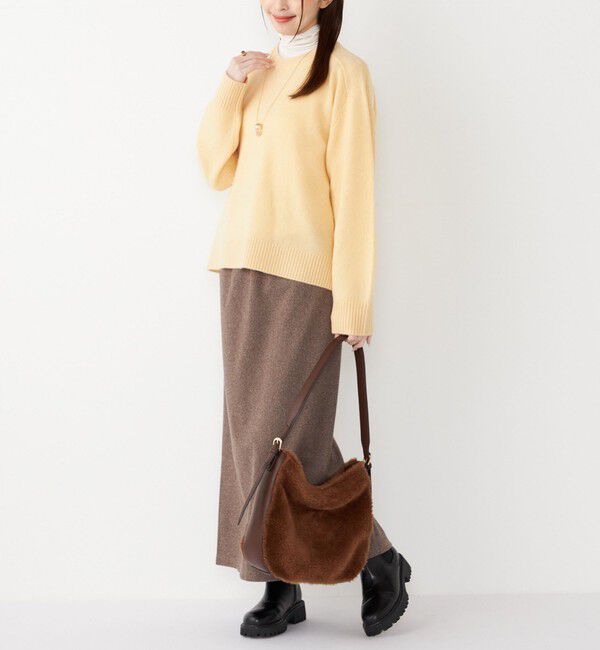 SHIPS Colors 「SHIPS Colors:〈手洗い可能〉CASHMILE(R) サドルショルダー ニット」|ニット・セーター|