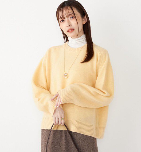 SHIPS Colors 「SHIPS Colors:〈手洗い可能〉CASHMILE(R) サドルショルダー ニット」|ニット・セーター|