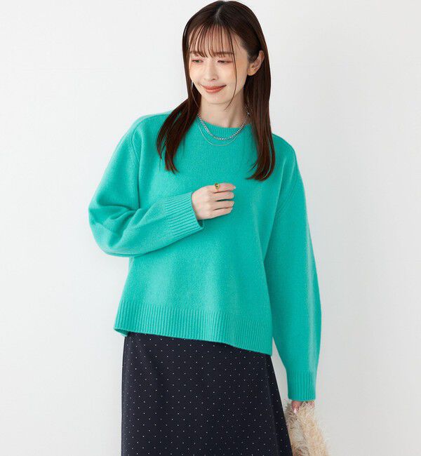 SHIPS Colors 「SHIPS Colors:〈手洗い可能〉CASHMILE(R) サドルショルダー ニット」|ニット・セーター|