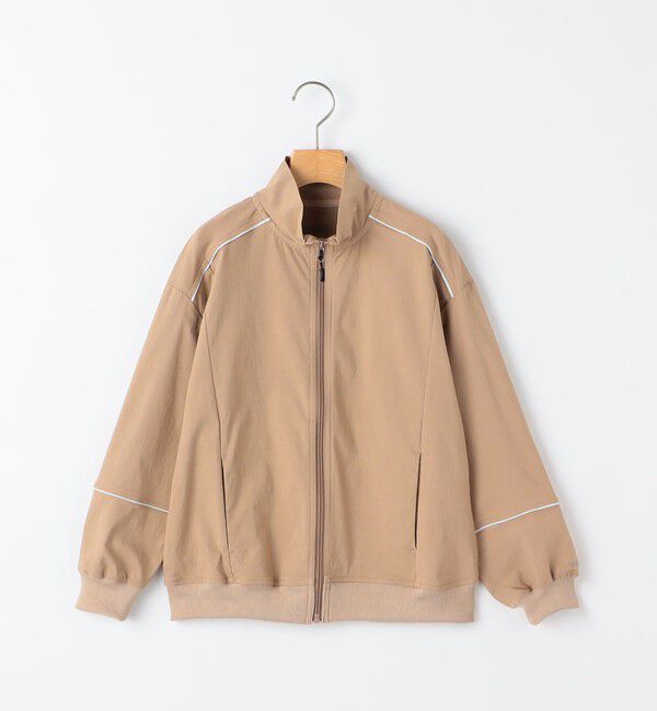 SHIPS KIDS「SHIPS KIDS:140～160cm / ライン スタンド スポーツ ブルゾン」|スウェット・ジャージ|ベージュ