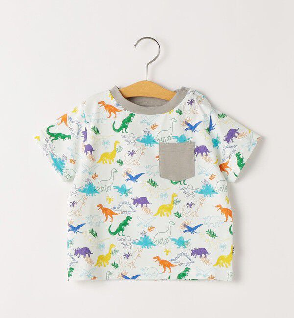 SHIPS KIDS「SHIPS KIDS:80～90cm /ダイナソー Tシャツ」|Tシャツ・カットソー|オフホワイト