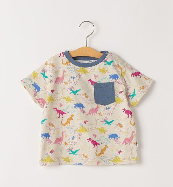 SHIPS KIDS「SHIPS KIDS:80～90cm /ダイナソー Tシャツ」|Tシャツ・カットソー|ベージュ