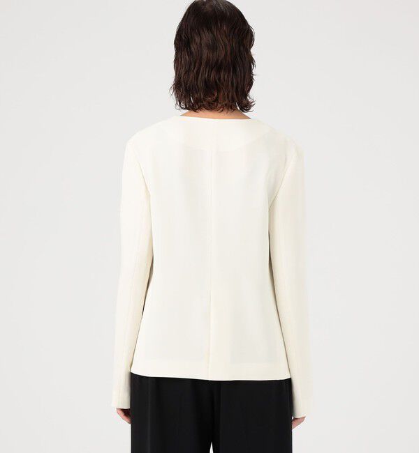 DES PRES「ライトダブルクロス ノーカラージャケット」|ノーカラージャケット|