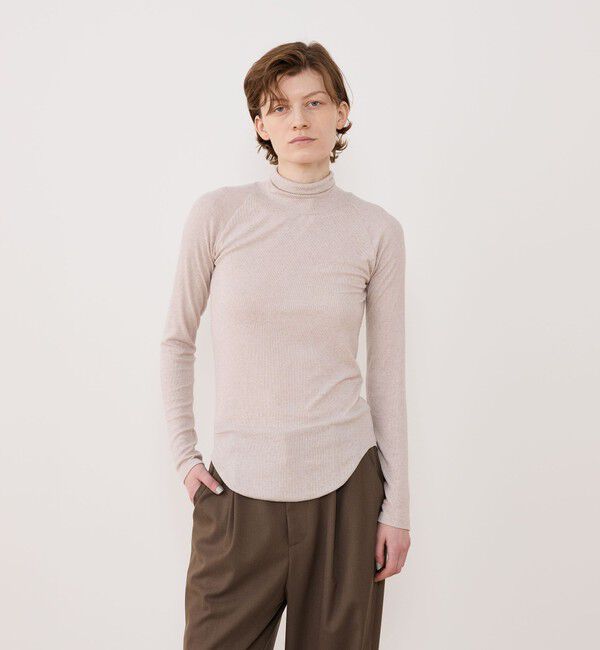 GALERIE VIE「レーヨンカシミヤジャージー ハイネックプルオーバー」|Tシャツ・カットソー|