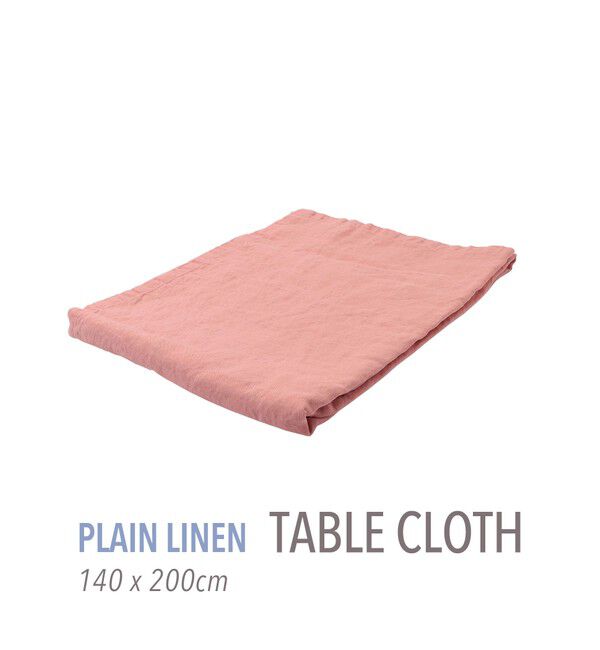 TOMORROWLAND HOME「プレーンリネン テーブルクロス（140cm X 200cm）」|食器・キッチングッズ|33 ピンク