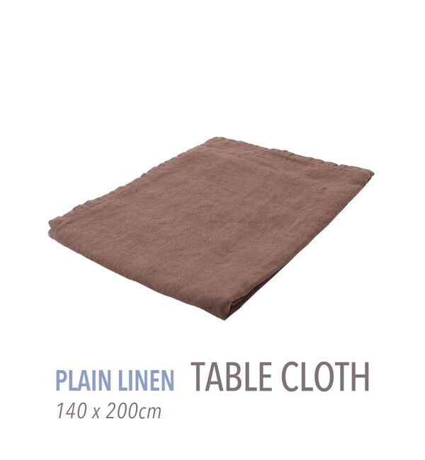 TOMORROWLAND HOME「プレーンリネン テーブルクロス（140cm X 200cm）」|食器・キッチングッズ|49 ダークブラウン