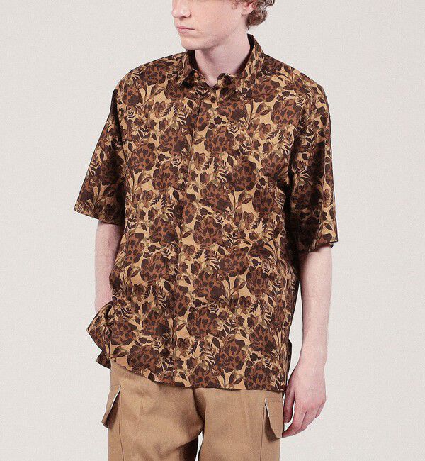 TOMORROWLAND MENS「コットン ボタニカルプリント ショートスリーブレギュラーカラーシャツ」|シャツ・ブラウス|