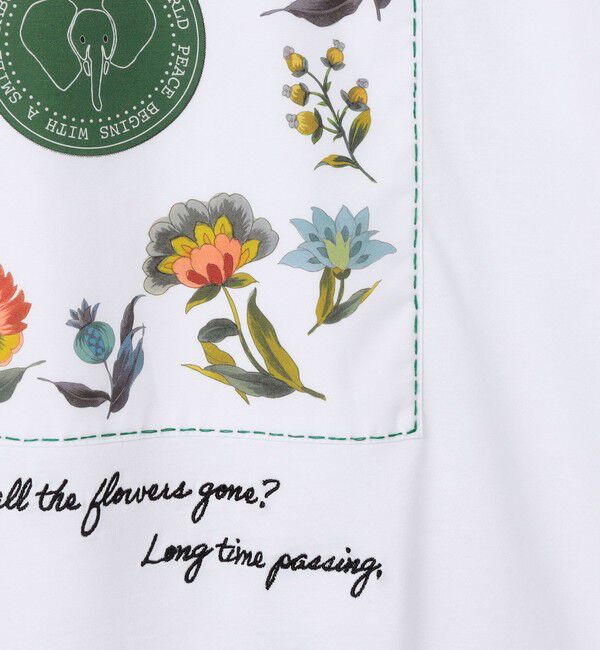 CABaN「CABaN スビンコットン フラワーサークルプリントＴシャツ」|Tシャツ・カットソー|