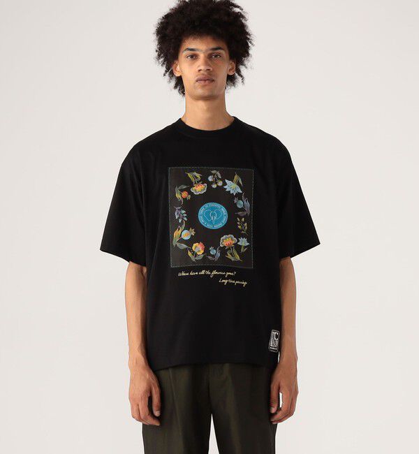 CABaN「CABaN スビンコットン フラワーサークルプリントＴシャツ」|Tシャツ・カットソー|