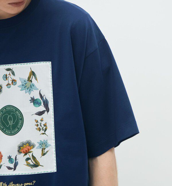 CABaN「CABaN スビンコットン フラワーサークルプリントＴシャツ」|Tシャツ・カットソー|