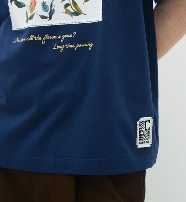 CABaN「CABaN スビンコットン フラワーサークルプリントＴシャツ」|Tシャツ・カットソー|