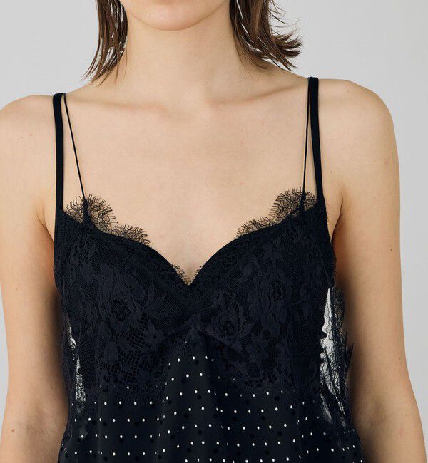 DES PRES「シルクドットプリント  キャミソール」|シャツ・ブラウス|