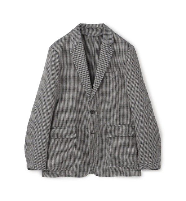 TOMORROWLAND MENS「アイリッシュリネン シングルブレステッド 3Bジャケット」|テーラードジャケット|64 ブルー系