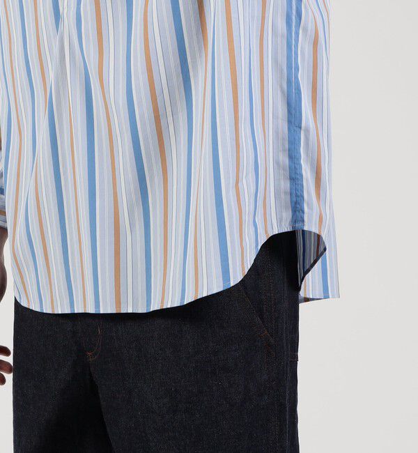 TOMORROWLAND MENS「スタンドカラープルオーバータックシャツ」|シャツ・ブラウス|