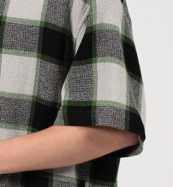 TOMORROWLAND MENS「インドコットン バスケットウィーブ ハーフスリーブシャツ」|シャツ・ブラウス|