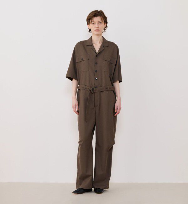 GALERIE VIE「クレープウールストレッチ ジャンプスーツ」|オールインワン|