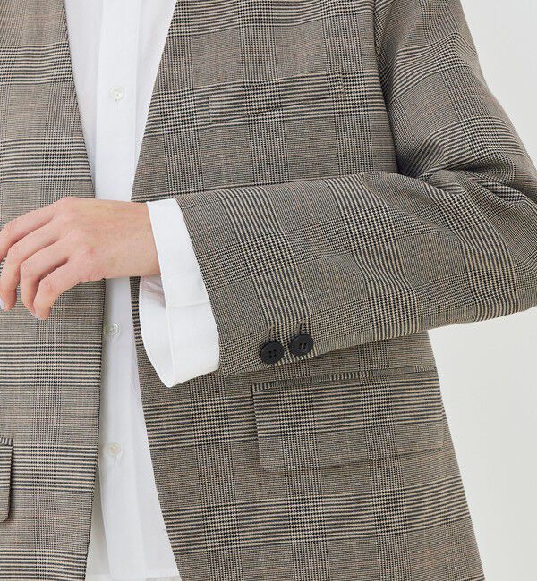 GALERIE VIE「コットンオックスストレッチ ノーカラージャケット」|ノーカラージャケット|