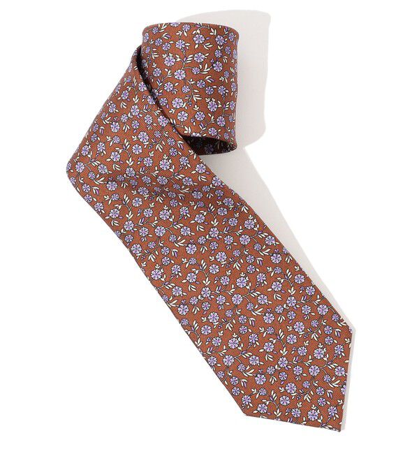 TOMORROWLAND GOODS「ERRICO FORMICOLA シルクプリント 花柄ネクタイ」|ネクタイ・蝶ネクタイ|48 ブラウン系