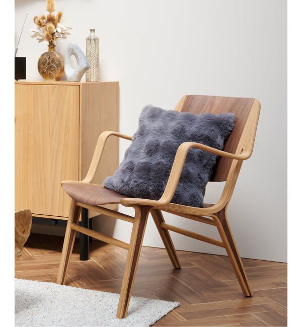 journal standard Furniture「FUR CUSHION　フェイクファー クッションカバー 45cm角」|クッション・クッションカバー|グレー