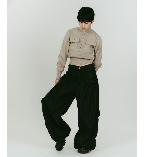 JOINT WORKS「Knuth Marf/クヌースマーフ cling drape denim pants」|デニム|
