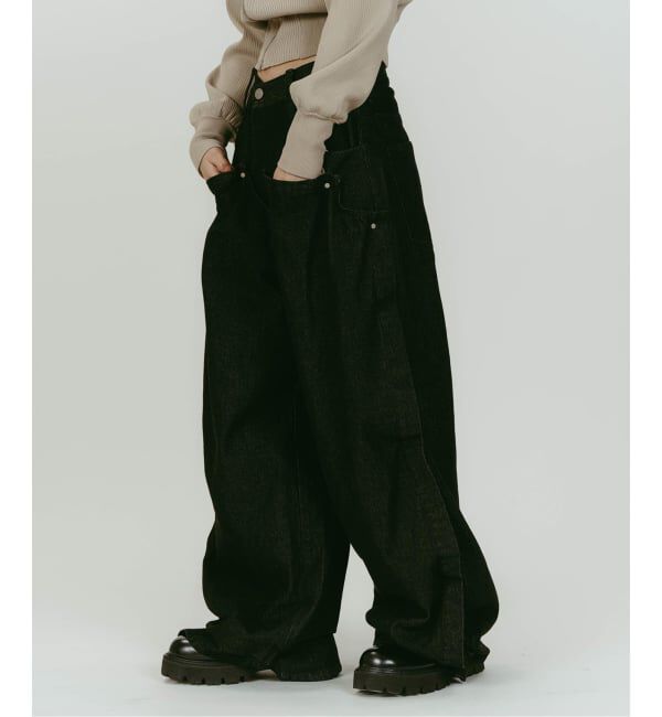 JOINT WORKS「Knuth Marf/クヌースマーフ cling drape denim pants」|デニム|