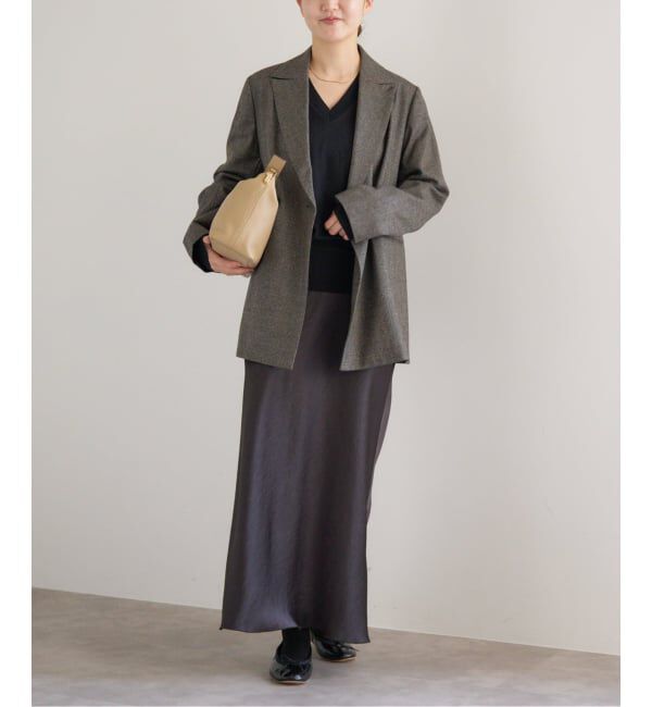 IENA「《追加10》ダブルサテンスカート」|スカート|